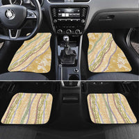 Yellow Palaka Hawaii Leis Car Mats Hawaiian-plaid Elegant Tropical Vibes LT14 Set 4pcs Yellow - Polynesian Pride