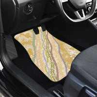 Yellow Palaka Hawaii Leis Car Mats Hawaiian-plaid Elegant Tropical Vibes LT14 - Polynesian Pride