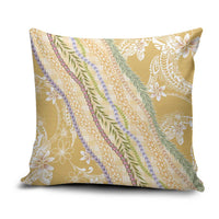 Yellow Palaka Hawaii Leis Pillow Cover Hawaiian-plaid Elegant Tropical Vibes LT14 Yellow - Polynesian Pride