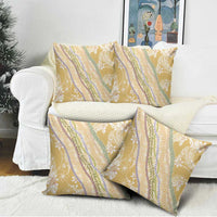 Yellow Palaka Hawaii Leis Pillow Cover Hawaiian-plaid Elegant Tropical Vibes LT14 - Polynesian Pride