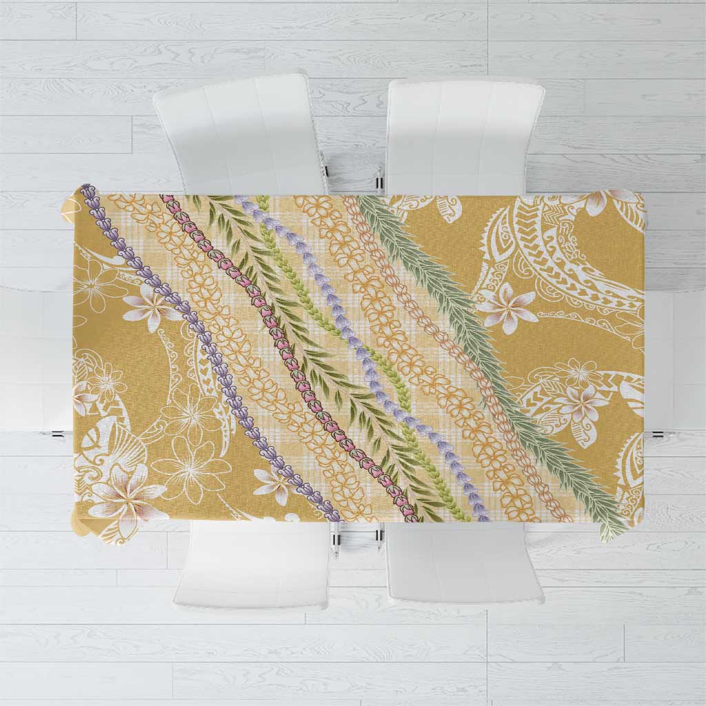 Yellow Palaka Hawaii Leis Tablecloth Hawaiian-plaid Elegant Tropical Vibes LT14 Yellow - Polynesian Pride