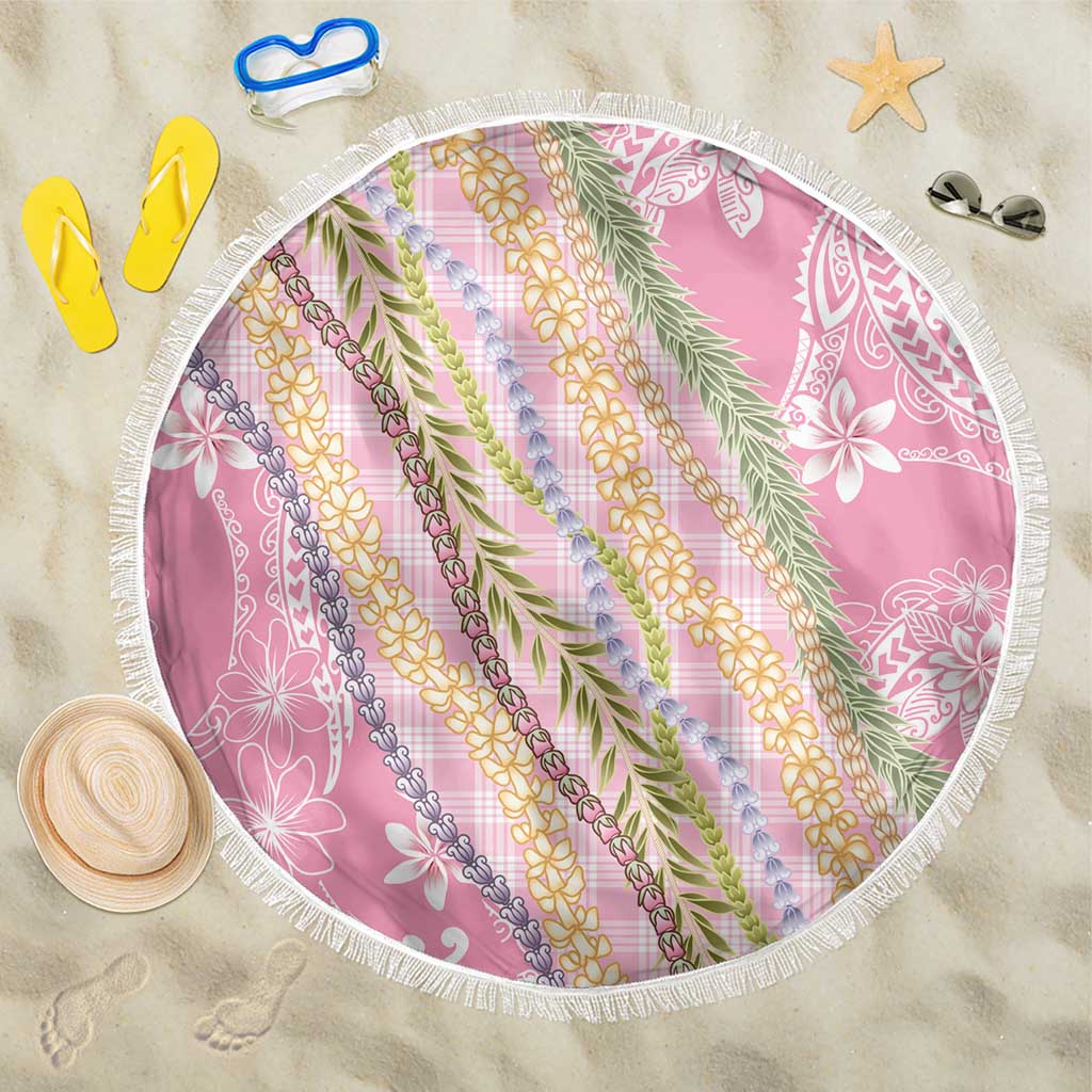Pink Palaka Hawaii Leis Beach Blanket Hawaiian-plaid Elegant Tropical Vibes LT14 One Size 150cm Pink - Polynesian Pride