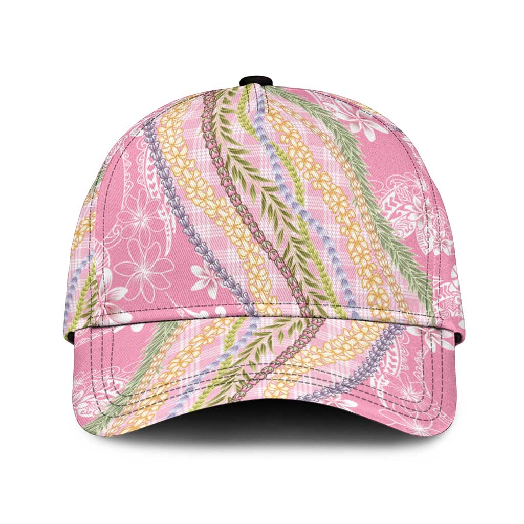 Pink Palaka Hawaii Leis Classic Cap Hawaiian-plaid Elegant Tropical Vibes LT14 Universal Fit Pink - Polynesian Pride