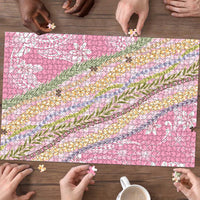 Pink Palaka Hawaii Leis Puzzle Hawaiian-plaid Elegant Tropical Vibes LT14 - Polynesian Pride