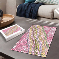 Pink Palaka Hawaii Leis Puzzle Hawaiian-plaid Elegant Tropical Vibes LT14 - Polynesian Pride