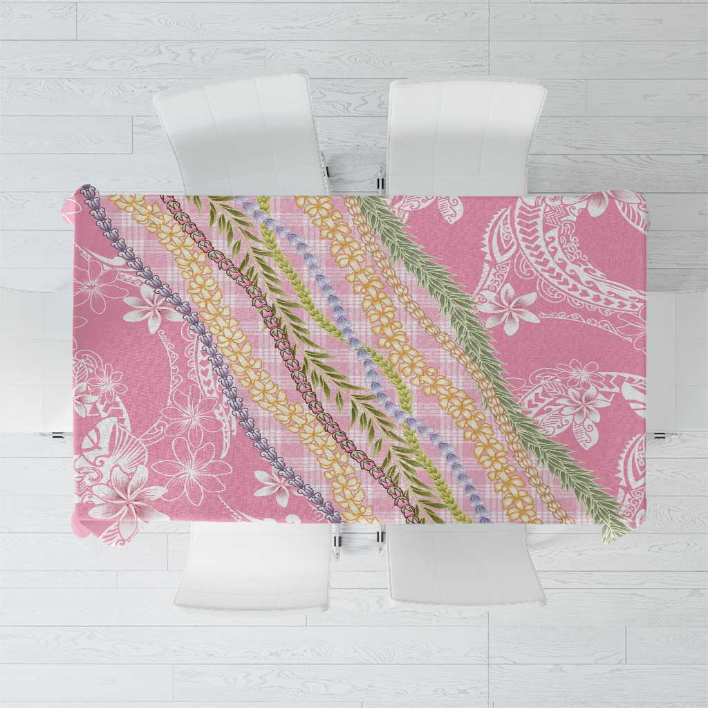 Pink Palaka Hawaii Leis Tablecloth Hawaiian-plaid Elegant Tropical Vibes LT14 Pink - Polynesian Pride
