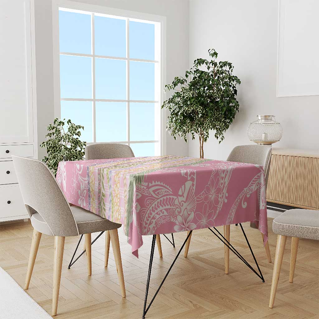 Pink Palaka Hawaii Leis Tablecloth Hawaiian-plaid Elegant Tropical Vibes LT14 - Polynesian Pride