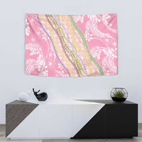 Pink Palaka Hawaii Leis Tapestry Hawaiian-plaid Elegant Tropical Vibes LT14 - Polynesian Pride