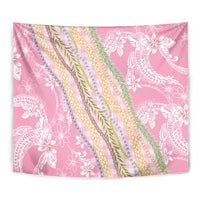 Pink Palaka Hawaii Leis Tapestry Hawaiian-plaid Elegant Tropical Vibes LT14 - Polynesian Pride