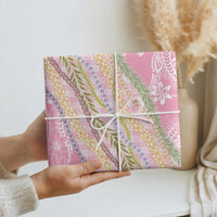 Pink Palaka Hawaii Leis Wrapping Paper Hawaiian-plaid Elegant Tropical Vibes LT14 - Polynesian Pride