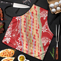 Red Palaka Hawaii Leis Apron Hawaiian-plaid Elegant Tropical Vibes LT14 Red - Polynesian Pride