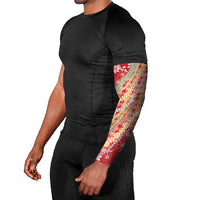 Red Palaka Hawaii Leis Arm Sleeves Hawaiian-plaid Elegant Tropical Vibes LT14 - Polynesian Pride