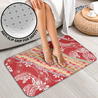 Red Palaka Hawaii Leis Bathroom Set Hawaiian-plaid Elegant Tropical Vibes LT14 - Polynesian Pride