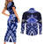 Tonga Tupou College And Queen Salote College Couples Matching Short Sleeve Bodycon Dress and Long Sleeve Button Shirt Tongan Ngatu Pattern LT14 - Polynesian Pride