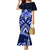 Tonga Tupou College And Queen Salote College Family Matching Mermaid Dress and Hawaiian Shirt Tongan Ngatu Pattern LT14 Mom's Dress Blue - Polynesian Pride