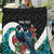 Personalised Valentine's Day New Zealand Quilt Tui Bird Couple Kowhaiwhai Mix Pohutukawa