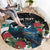 Personalised Valentine's Day New Zealand Round Carpet Tui Bird Couple Kowhaiwhai Mix Pohutukawa