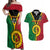 Personalised Hapi Independens Dei Vanuatu Couples Matching Off Shoulder Maxi Dress and Hawaiian Shirt