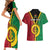 Personalised Hapi Independens Dei Vanuatu Couples Matching Short Sleeve Bodycon Dress and Hawaiian Shirt