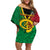 Personalised Hapi Independens Dei Vanuatu Off Shoulder Short Dress