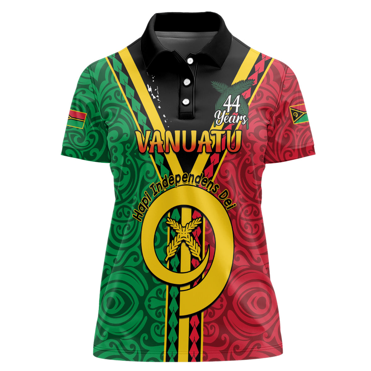 Personalised Hapi Independens Dei Vanuatu Women Polo Shirt