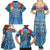 Fiji Day Family Matching Summer Maxi Dress and Hawaiian Shirt Happy 54 Years Of Independence Tapa Pattern Blue