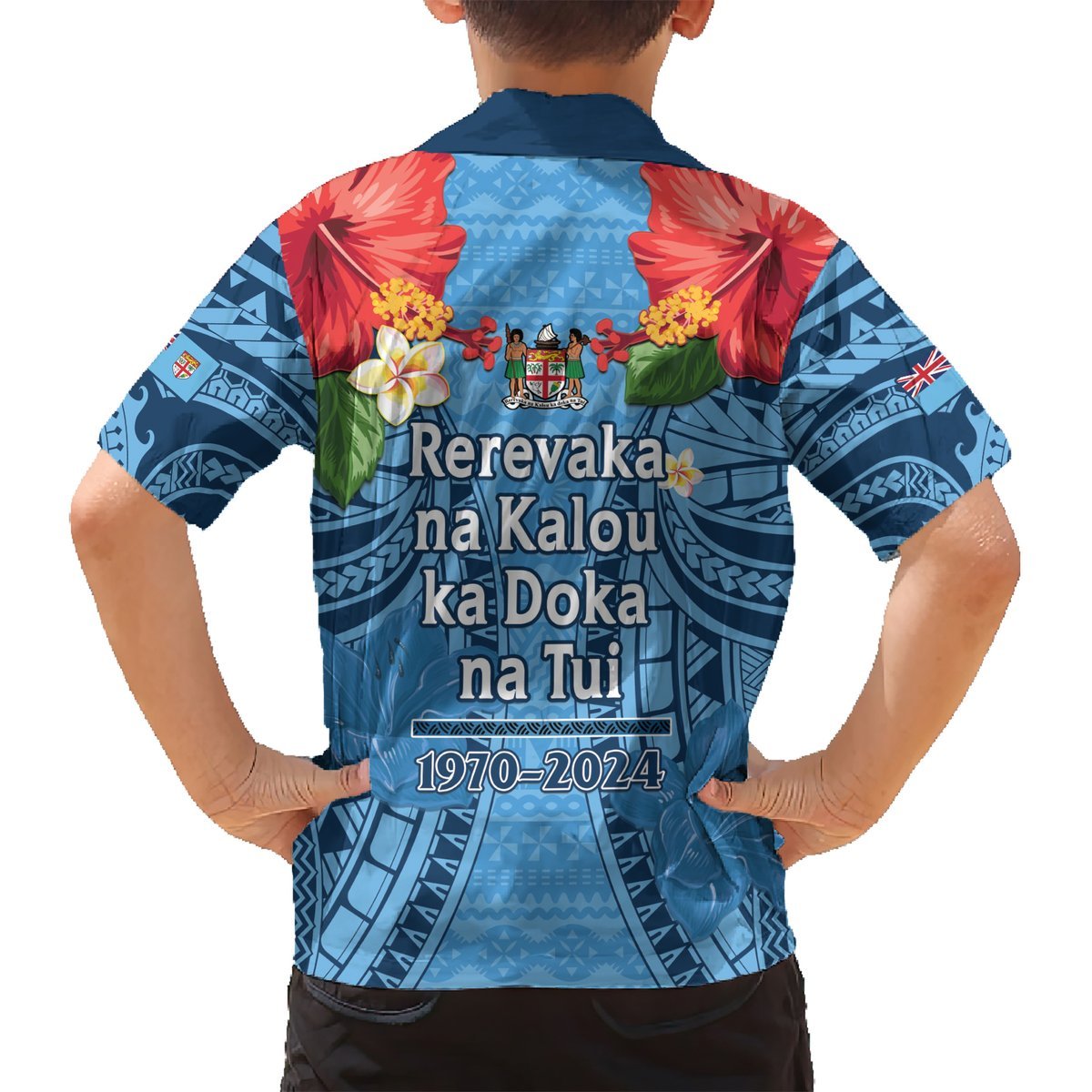 Fiji Day Hawaiian Shirt Happy 54 Years Of Independence Tapa Pattern Blue LT14 - Polynesian Pride