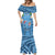 Fiji Day Mermaid Dress Happy 54 Years Of Independence Tapa Pattern Blue