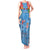 Fiji Day Tank Maxi Dress Happy 54 Years Of Independence Tapa Pattern Blue