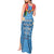 Fiji Day Tank Maxi Dress Happy 54 Years Of Independence Tapa Pattern Blue