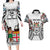 Fiji Day Couples Matching Long Sleeve Bodycon Dress and Hawaiian Shirt Happy 54 Years Of Independence Tapa Pattern White