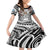 Fiji Day Family Matching Long Sleeve Bodycon Dress and Hawaiian Shirt Happy 54 Years Of Independence Tapa Pattern White