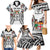 Fiji Day Family Matching Mermaid Dress and Hawaiian Shirt Happy 54 Years Of Independence Tapa Pattern White