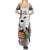 Fiji Day Family Matching Summer Maxi Dress and Hawaiian Shirt Happy 54 Years Of Independence Tapa Pattern White