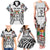 Fiji Day Family Matching Tank Maxi Dress and Hawaiian Shirt Happy 54 Years Of Independence Tapa Pattern White