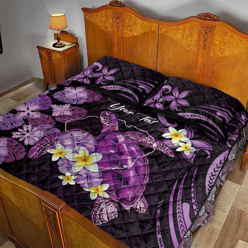 Personalised Aloha Hawaii Kauai Island Quilt Bed Set Garden Isle Map Sea Turtle Plumeria LT14 - Polynesian Pride