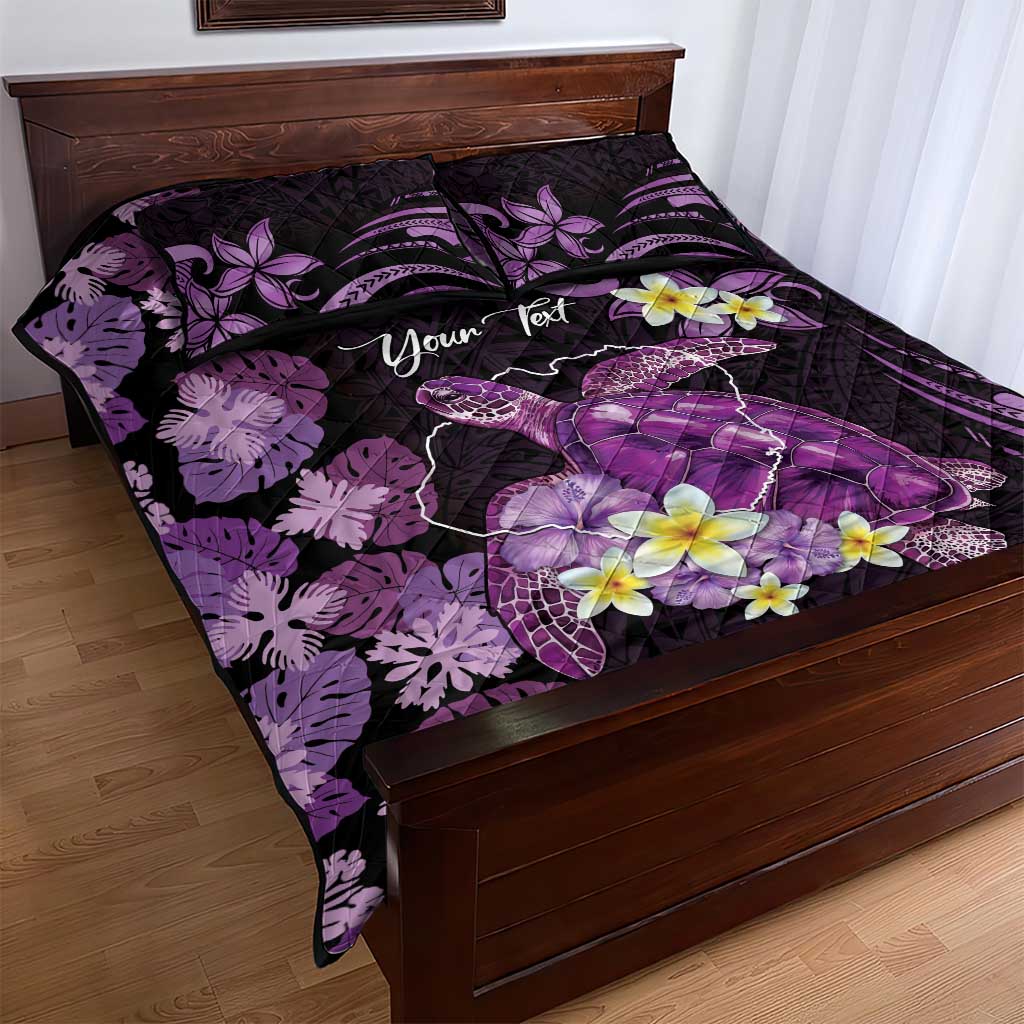 Personalised Aloha Hawaii Kauai Island Quilt Bed Set Garden Isle Map Sea Turtle Plumeria LT14 - Polynesian Pride