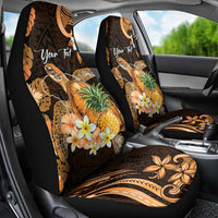 Personalised Aloha Hawaii Lanai Island Car Seat Cover Pineapple Isle Map Sea Turtle Plumeria LT14 - Polynesian Pride