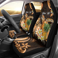 Personalised Aloha Hawaii Lanai Island Car Seat Cover Pineapple Isle Map Sea Turtle Plumeria LT14 - Polynesian Pride