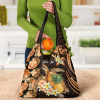 Personalised Aloha Hawaii Lanai Island Grocery Bag Pineapple Isle Map Sea Turtle Plumeria LT14 - Polynesian Pride