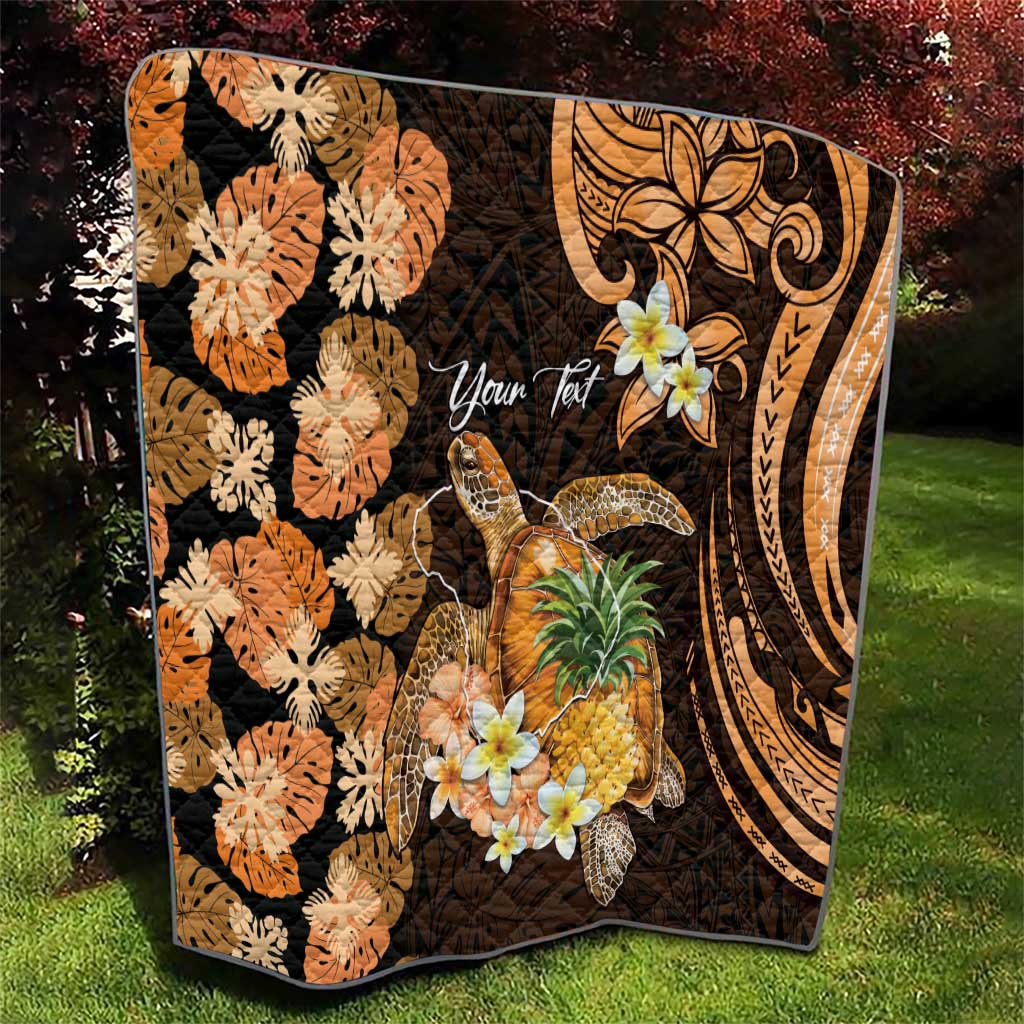 Personalised Aloha Hawaii Lanai Island Quilt Pineapple Isle Map Sea Turtle Plumeria LT14 - Polynesian Pride