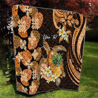 Personalised Aloha Hawaii Lanai Island Quilt Pineapple Isle Map Sea Turtle Plumeria LT14 - Polynesian Pride