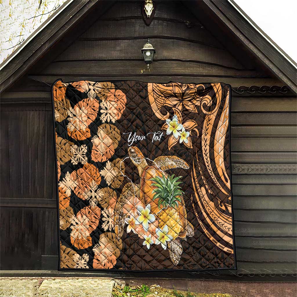 Personalised Aloha Hawaii Lanai Island Quilt Pineapple Isle Map Sea Turtle Plumeria LT14 - Polynesian Pride