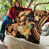 Personalised Aloha Hawaii Lanai Island Quilt Pineapple Isle Map Sea Turtle Plumeria LT14 - Polynesian Pride