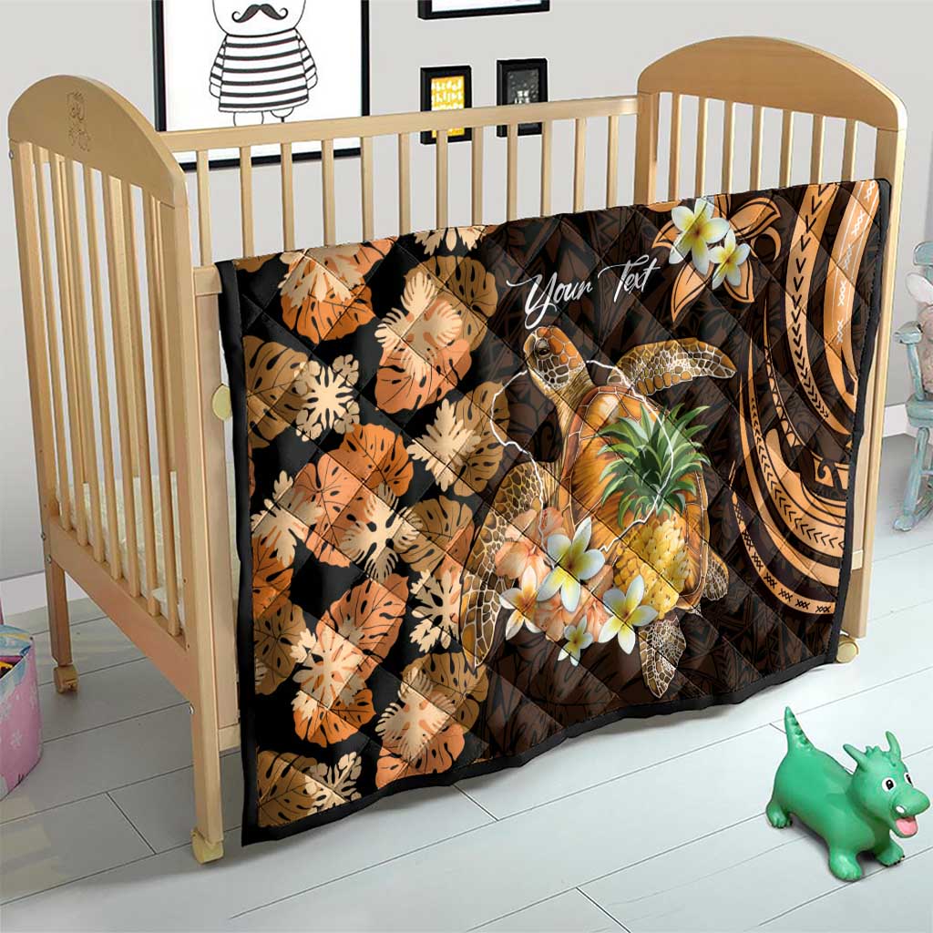 Personalised Aloha Hawaii Lanai Island Quilt Pineapple Isle Map Sea Turtle Plumeria LT14 - Polynesian Pride