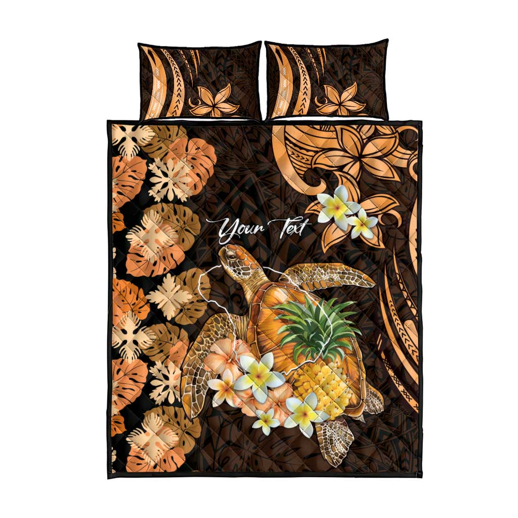 Personalised Aloha Hawaii Lanai Island Quilt Bed Set Pineapple Isle Map Sea Turtle Plumeria LT14 - Polynesian Pride