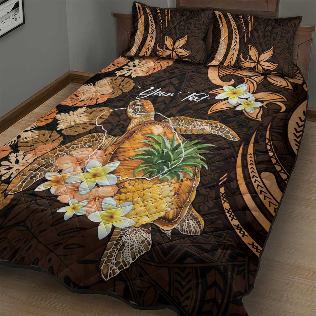 Personalised Aloha Hawaii Lanai Island Quilt Bed Set Pineapple Isle Map Sea Turtle Plumeria LT14 - Polynesian Pride