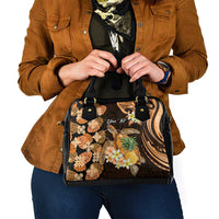 Personalised Aloha Hawaii Lanai Island Shoulder Handbag Pineapple Isle Map Sea Turtle Plumeria LT14 - Polynesian Pride