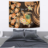 Personalised Aloha Hawaii Lanai Island Tapestry Pineapple Isle Map Sea Turtle Plumeria LT14 - Polynesian Pride