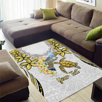 Personalised Aloha Hawaii Niihau Island Area Rug Forbidden Isle Map Shell Lei LT14 - Polynesian Pride
